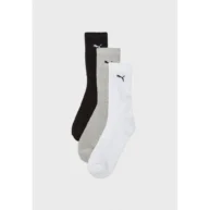 جوراب مردانه پوما CREW SOCK 3P white-grey-black مدل 88035510