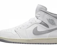 کفش مردانه جردن Air Jordan 1 Mid Neutral Grey GS مدل 554724-135